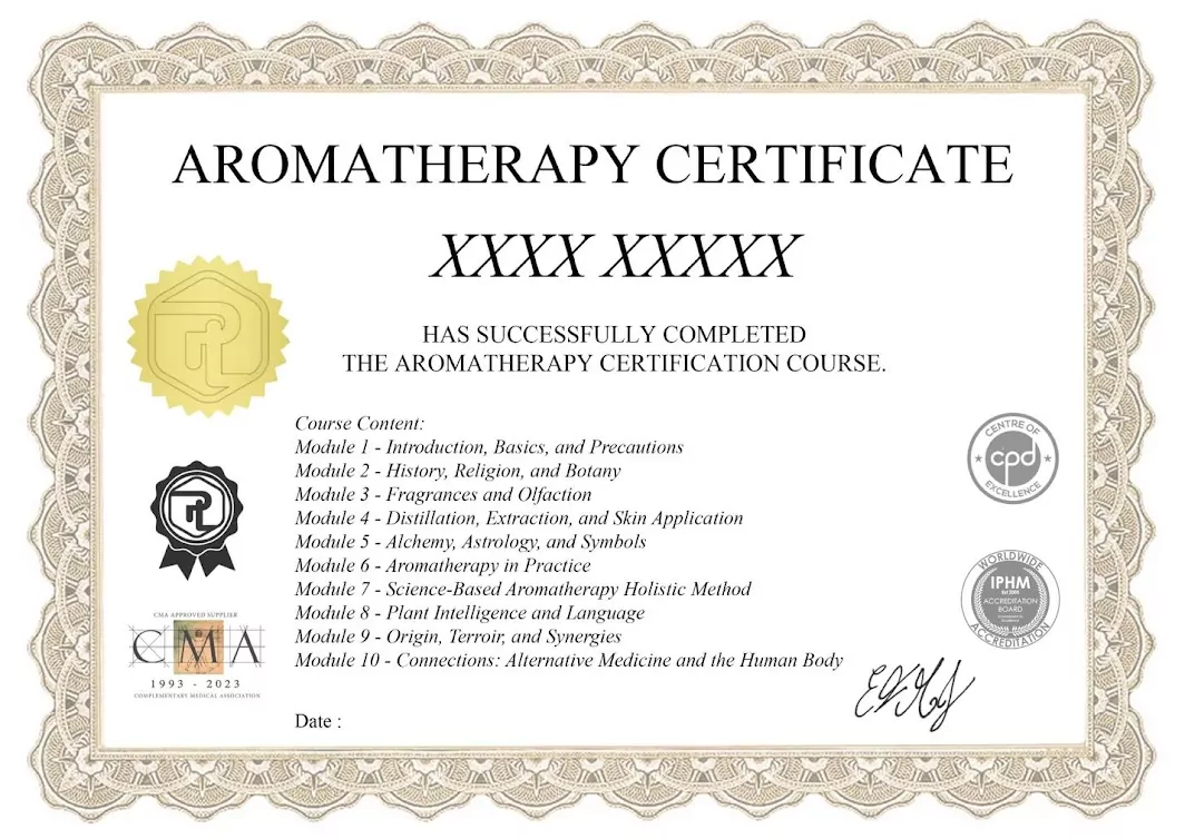 Aromatherapy Certificate
